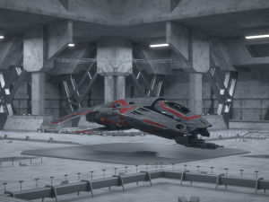 3D Sci Fi Hangar Interior 3D Model