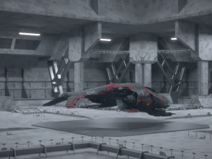 3D Sci Fi Hangar Interior 3D Model