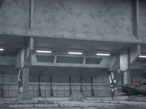 3D Sci Fi Hangar Interior Modelo 3D
