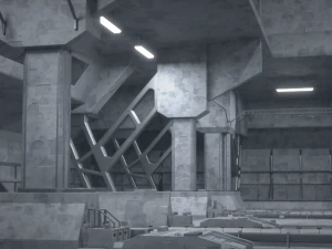 3D Sci Fi Hangar Interior 3D Model