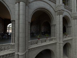 Classic Library 3D Model