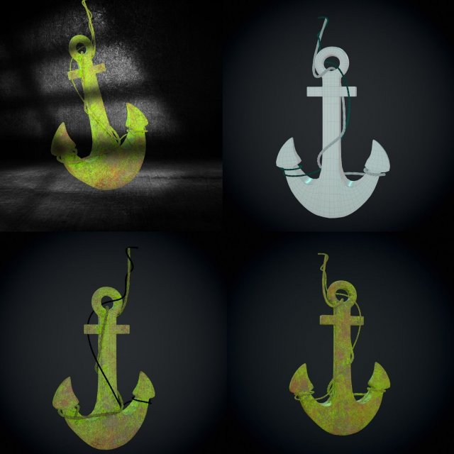 Anchor 3D Model .c4d .max .obj .3ds .fbx .stl .blend 