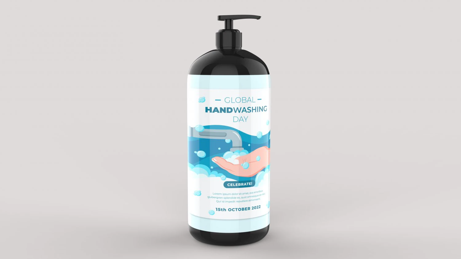 Hand wash bottle 3D Model .c4d .max .obj .3ds .fbx .stl .blend 