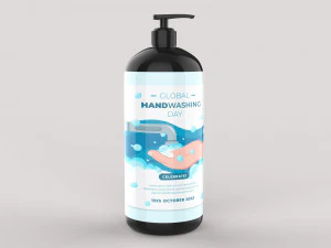 손 씻기 병 3D 모델