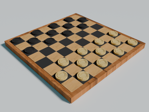 Checkers Model 3D