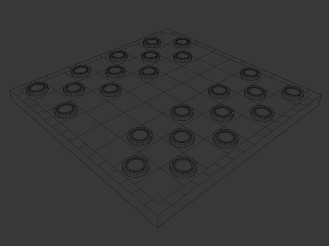 Checkers 3D Model