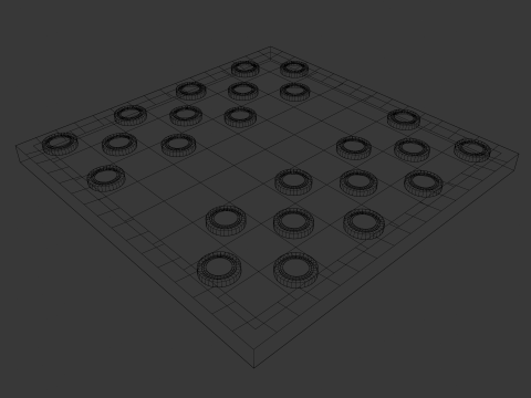 Checkers 3D Model