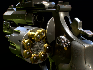 Magnum 357 Red Dot Scope Laser designator 3D Model