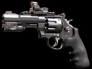 Magnum 357 Red Dot Scope Laser designator Modelo 3D