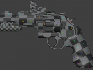 Magnum 357 Red Dot Scope Laser designator 3D Model