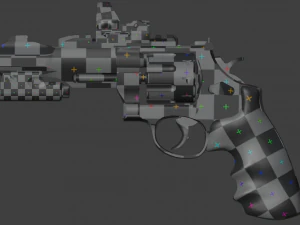 Magnum 357 Red Dot Scope Laser designator 3D Model