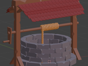 Low Poly Village Well 3D मॉडल