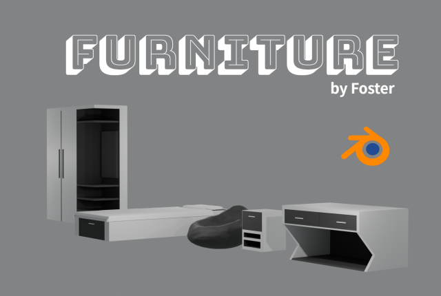 Furniture pack by foster 3D मॉडल .c4d .max .obj .3ds .fbx .stl .blend 
