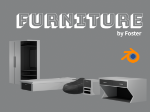 Furniture pack by foster 3D Model