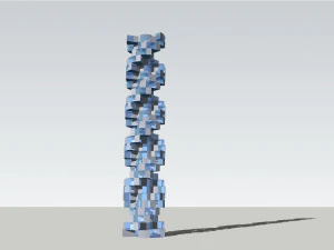 Modular rotating skyscraper 3D Model