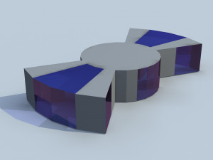 Modular rotating skyscraper 3D 模型