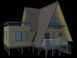 Frame house 3D Model