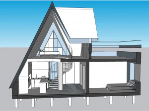 Frame house 3D Model