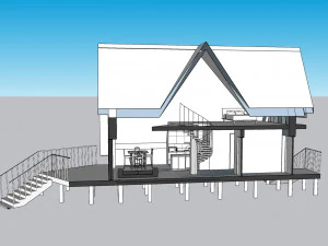 Frame house 3D Model