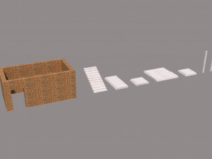 Staircase set 3D मॉडल