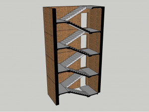 Staircase set 3D मॉडल