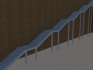 Staircase set 3D मॉडल