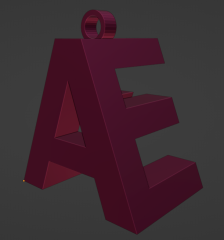 Letter keychain 3D प्रिंट मॉडल .c4d .max .obj .3ds .fbx .stl .blend 