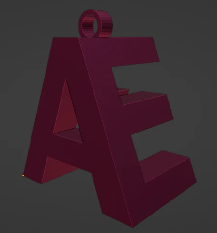 字母钥匙扣 3D 打印模型 .c4d .max .obj .3ds .fbx .stl .blend 