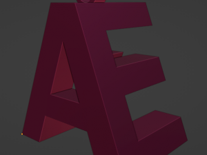 Letter keychain 3D Print Model