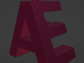 Letter keychain 3D प्रिंट मॉडल
