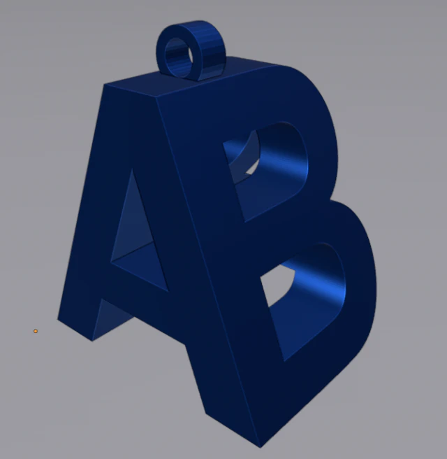 पत्र चाबी का गुच्छा 3D प्रिंट मॉडल .c4d .max .obj .3ds .fbx .stl .blend 