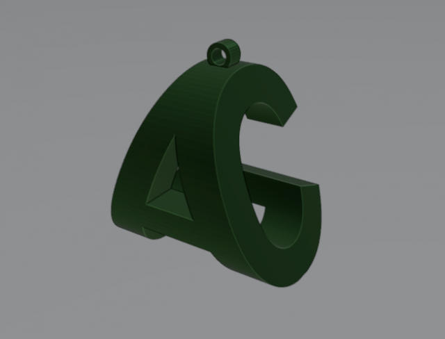 Letter keychain 3D प्रिंट मॉडल .c4d .max .obj .3ds .fbx .stl .blend 