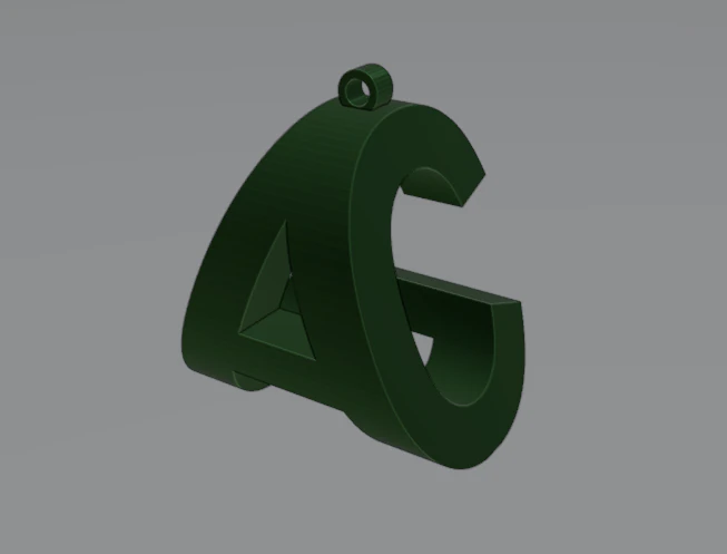 Chaveiro de carta Modelo de Impressão 3D .c4d .max .obj .3ds .fbx .stl .blend 
