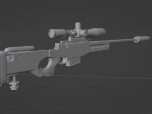 AWM Sniper Rifle 3D Model