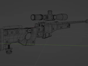 AWM Sniper Rifle 3D Model