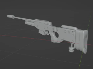 AWM Sniper Rifle 3D Model