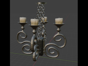 Medieval Chandelier 3D Model