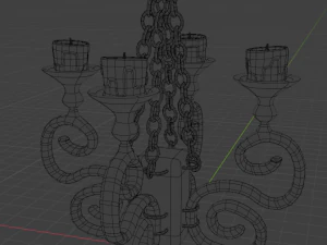 Medieval Chandelier 3D Model