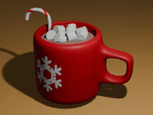 Рождественская кружка 3D Модель