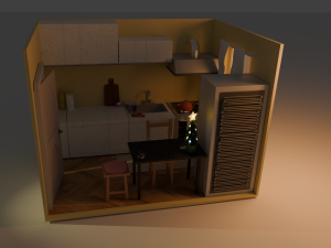Kitchen in Khrushchev 3D 模型