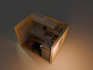 Kitchen in Khrushchev Modèle 3D