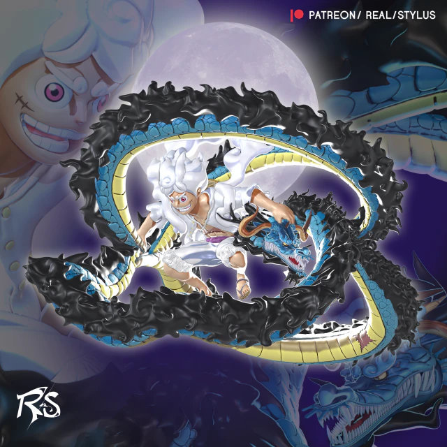 Luffy GEAR 5 3D BASKI - STİLİZE 3D Baskı Modeli .c4d .max .obj .3ds .fbx .stl .blend 