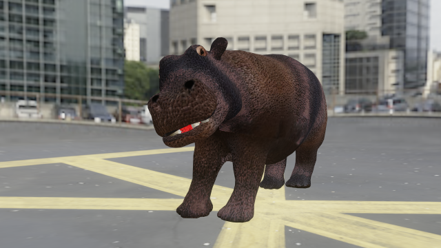 Hippopotamus - Blender FBX RIG TEXTURED 3D-Modell .c4d .max .obj .3ds .fbx .stl .blend 