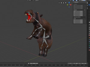 Hippopotamus - Blender FBX RIG TEXTURED 3D-Modell