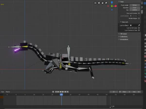 Ender Dragon Minecraft Blender 3D Model