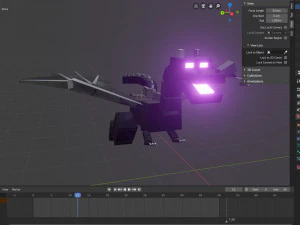 Ender Dragon Minecraft Blender 3D Model