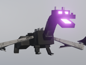 Ender Dragon Minecraft Blender 3D Модель