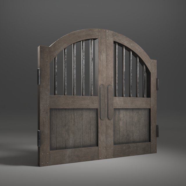 Western Door Modello 3D .c4d .max .obj .3ds .fbx .stl .blend