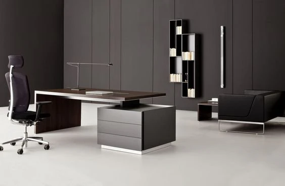 Ostin Executive Desk 3D Model .c4d .max .obj .3ds .fbx .stl .blend