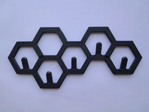 Favo de mel porta-chaves Modelo de Impressão 3D